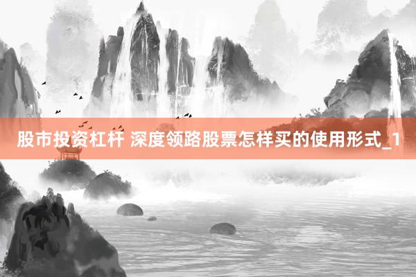 股市投资杠杆 深度领路股票怎样买的使用形式_1