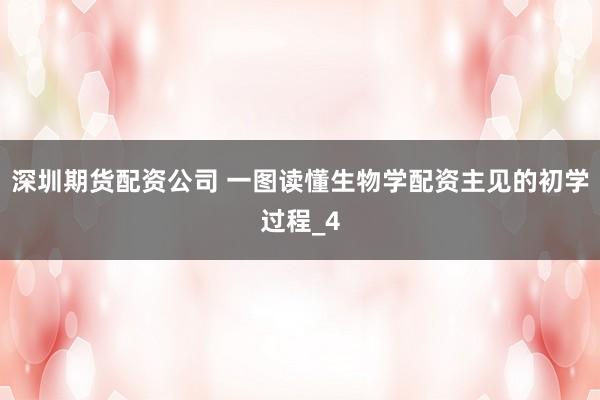 深圳期货配资公司 一图读懂生物学配资主见的初学过程_4