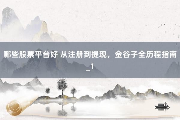 哪些股票平台好 从注册到提现，金谷子全历程指南_1