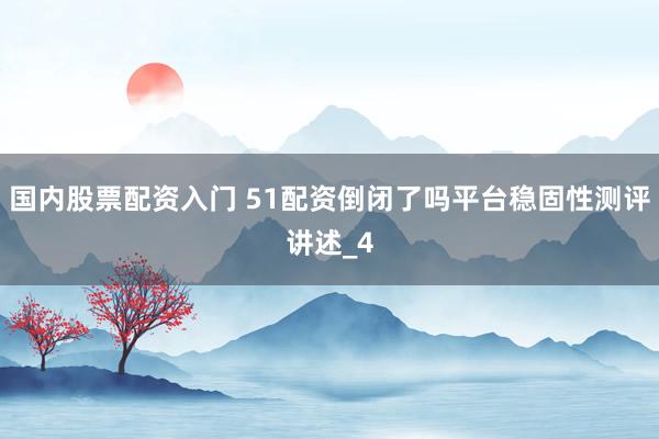国内股票配资入门 51配资倒闭了吗平台稳固性测评讲述_4
